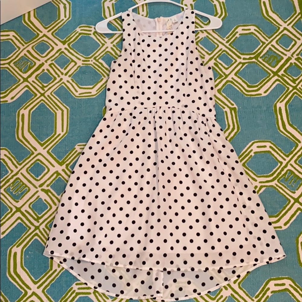 Adorable black polka dot dress